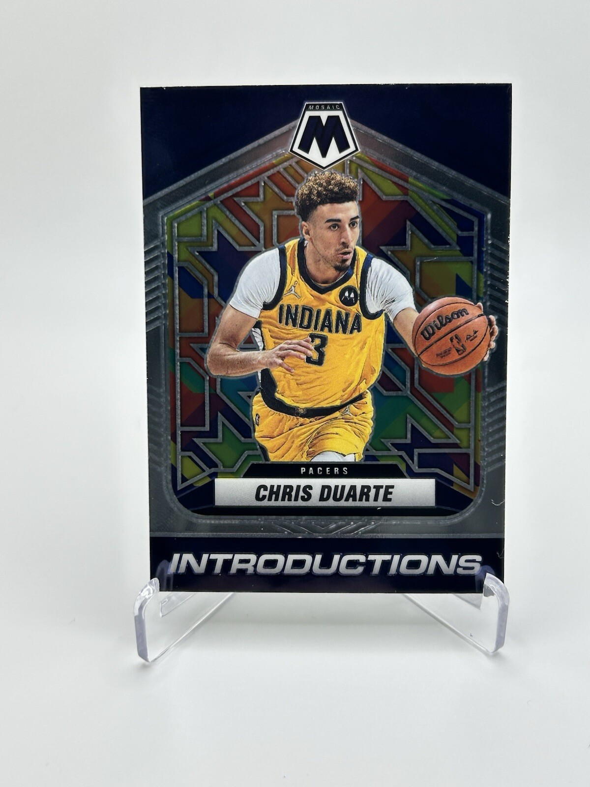 2021-22 Panini Mosaic #10 Chris Duarte Introductions - Indiana Pacers