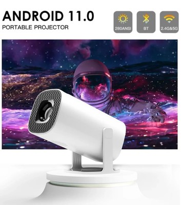 Android 11 Smart Mini Beamer, WiFi6, 4K/1080P, BT5.0, 1280x720P Home Cine