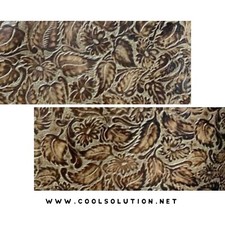 Embossed Leather Opium Brown, Cowhide Leather Sheets 8x8,10x8,12x18 Crafters