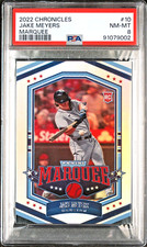 2022 Panini Jake Meyers #10 (MARQUEE) PSA 8 NM- MINT (ROOKIE CARD) (RARE: Pop 1)