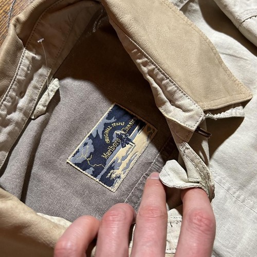 Trench cappotto vintage Marlboro Classics grigio beige anni 90 cotone con colletto cintura XXL - Foto 4 di 8