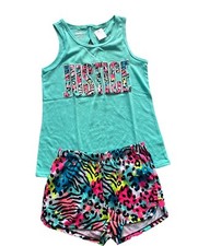 Justice Girls Pajamas Shorts Tank Top Sleep Set Size 10