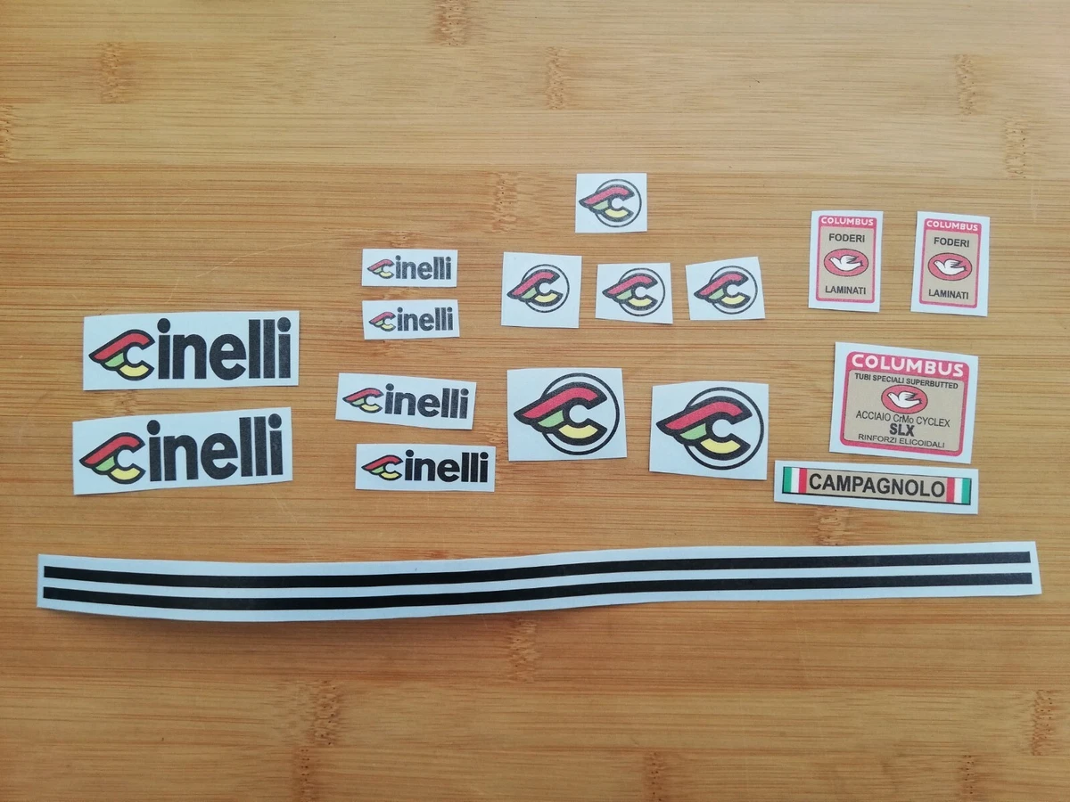 Adesivi Cinelli Per Bici - 26 Decalcomanie In Vinile Lucido, Qualit&agrave; 5+ Anni, Made UK