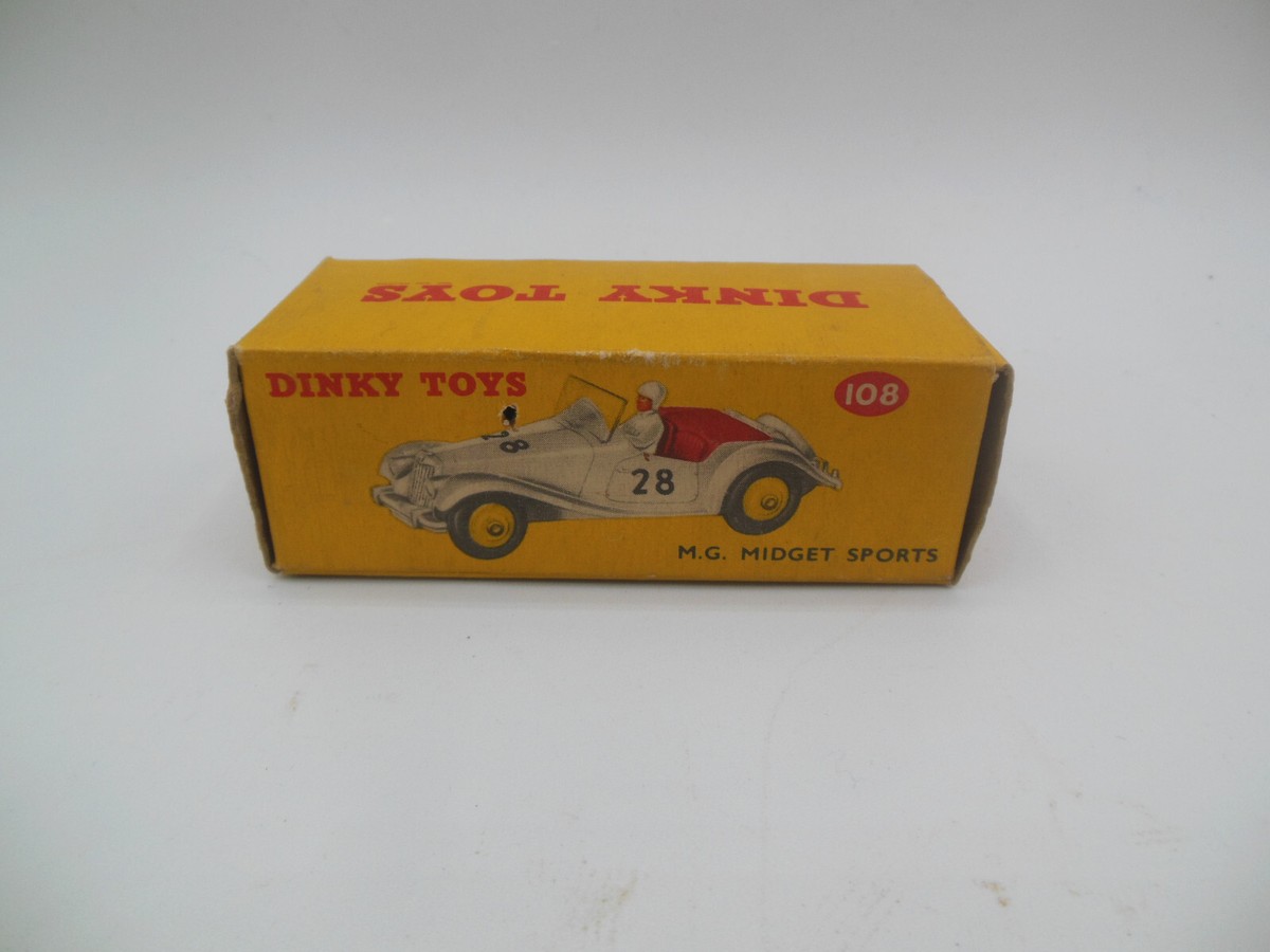 Dinky Toys MG Midget 102 - Voiture Miniature Sport Vintage - Collection - Sans Marque Corgi/Solido