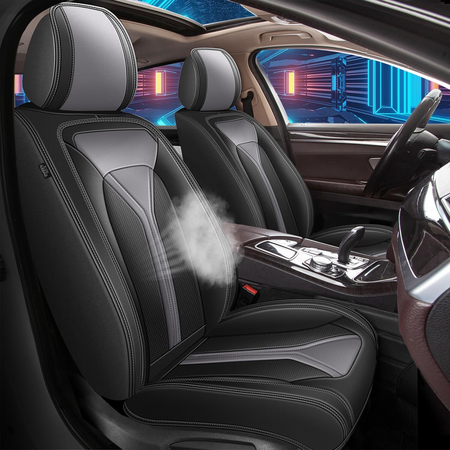 Pu Leather Car Seat Cover Front Rear Protector For HYUNDAI SANTA FE 2009-2018