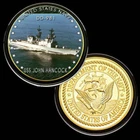 U.S. United States Navy | USS John Hancock DD-981 | Gold Plated Challenge Coin