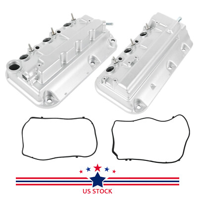 Front & Rear Valve Cover With Gasket For 2008-2012 Honda Accord 3.5L V6