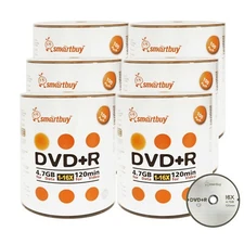 600 Pcs Smartbuy 16X DVD+R DVDR 4.7GB Logo Top Data Video Blank Recordable Disc