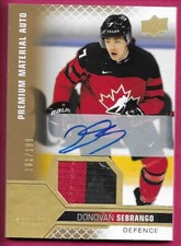 2022-23 Upper Deck Team Canada Juniors DONOVAN SEBRANGO #10 Patch Autograph /199