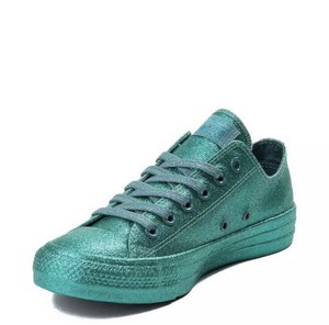 green glitter converse