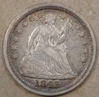 1843 Liberty Seated Half Dime XF