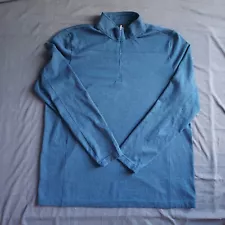 Swiss Tech Mens Sz XL Dark Navy 1/4 Zip Performance Long Sleeve Pullover Sweater