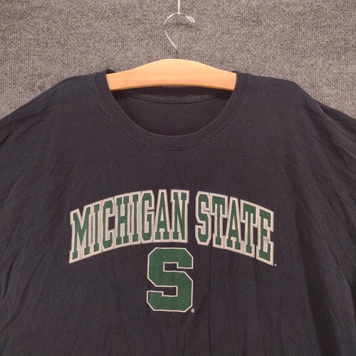 Unbranded Men's Michigan State Spartans T-Shirt Black Short Sleeve - Picture 3 of 11