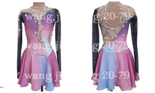 New Ice Figure Skating Dress, Figure Skating Dress For Competition pink dyeing