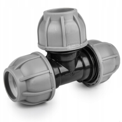 PE-T-Stück für verschraubte Schlauchleitungen 20 mm PN10 BRADAS 6844