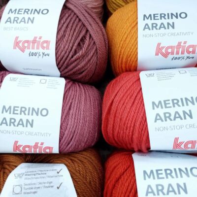 100g Weiche Wolle Katia MERINO ARAN 52% Superwash Merino 155m / 100g 59 /kg
