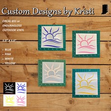 Naturist Symbol One Color Outdoor Vinyl Decal / Sticker - 5.0" x 5.0" - 5 Colors