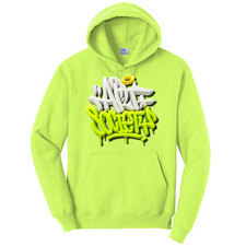 NEW Art Society 3D GRAFFITI DRIP SAFETY GREEN Hoodie SMALL-4XLARGE MADE IN USA