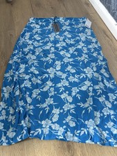 Everyday People TK Maxx Women’s Blue Midi Floral Skirt Size 14 BNWT