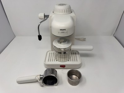 Krups 963B Mini 4 Cup Espresso Machine White Tested Working 963/B (See Video)