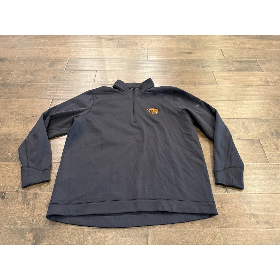 Nike Golf Para Hombres Ajuste Térmico 1/4 Cremallera Repelente al Agua OSU Castores Talla XL AR2600 Foto 2 de 4