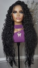 New Long Wavy 13x6 Free-Part Lace Frontal Wig Womens Fashion Curly Hair
