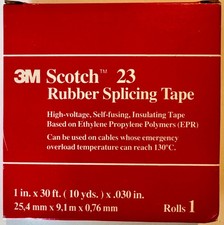 3M Scotch 23 Rubber Splicing Tape, self-fusing, insulating, based on EPR - NEW