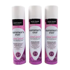 3 PACK Summer's Eve Island Splash Feminine Freshening Spray - 2oz Each