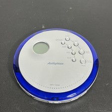 Audiophase Portable CD Player CDM-375 Vintage MP3 Silver Blue UNTESTED AS IS