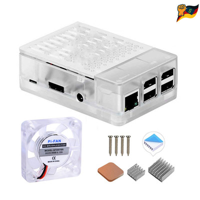 Raspberry Pi 3B Gehäuse Kühlung 3 Heatsinks ABS
