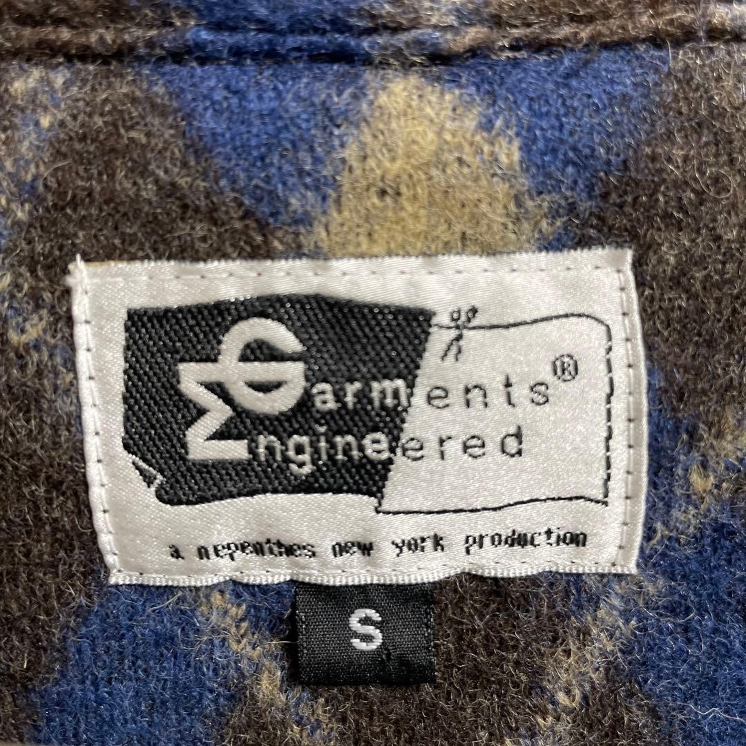 Engineered Garments Wool Jacket Blue Check Button… - image 3