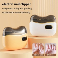 2 In 1 Electric Nail Clipper Grinding And Polishing With Light Automatic Nail Tr