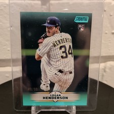 2025 Topps Stadium Club Logan Henderson Rookie RC Turquoise /99 Brewers 