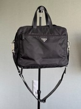 Prada Black Nylon and Saffiano Leather Briefcases