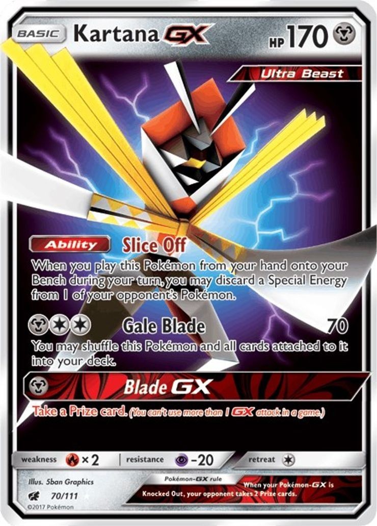 Kartana GX - 70/111 - Pokemon Crimson Invasion Sun & Moon Ultra Rare Card NM