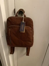 Women's American Leather Co. Brown Leather Backpack Purse