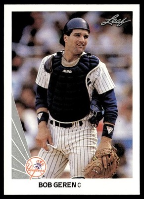 1990 Leaf Bob Geren New York Yankees #182