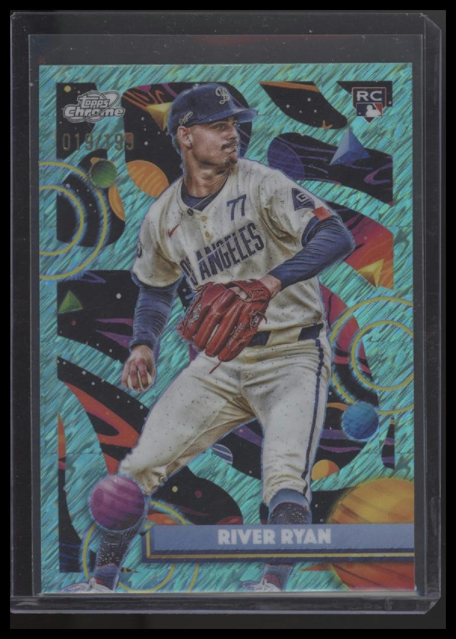 2025 Topps Chrome Cosmic #191 River Ryan Aqua Equinox Refractor #/199