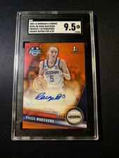 PAIGE BUECKERS 2023 BOWMAN CHROME U ORANGE REFRACTOR AUTOGRAPH ROOKIE SGC 9.5