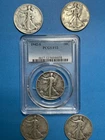 1942 S Walking Liberty Half Dollar 1-S; 4-P Lot of 5