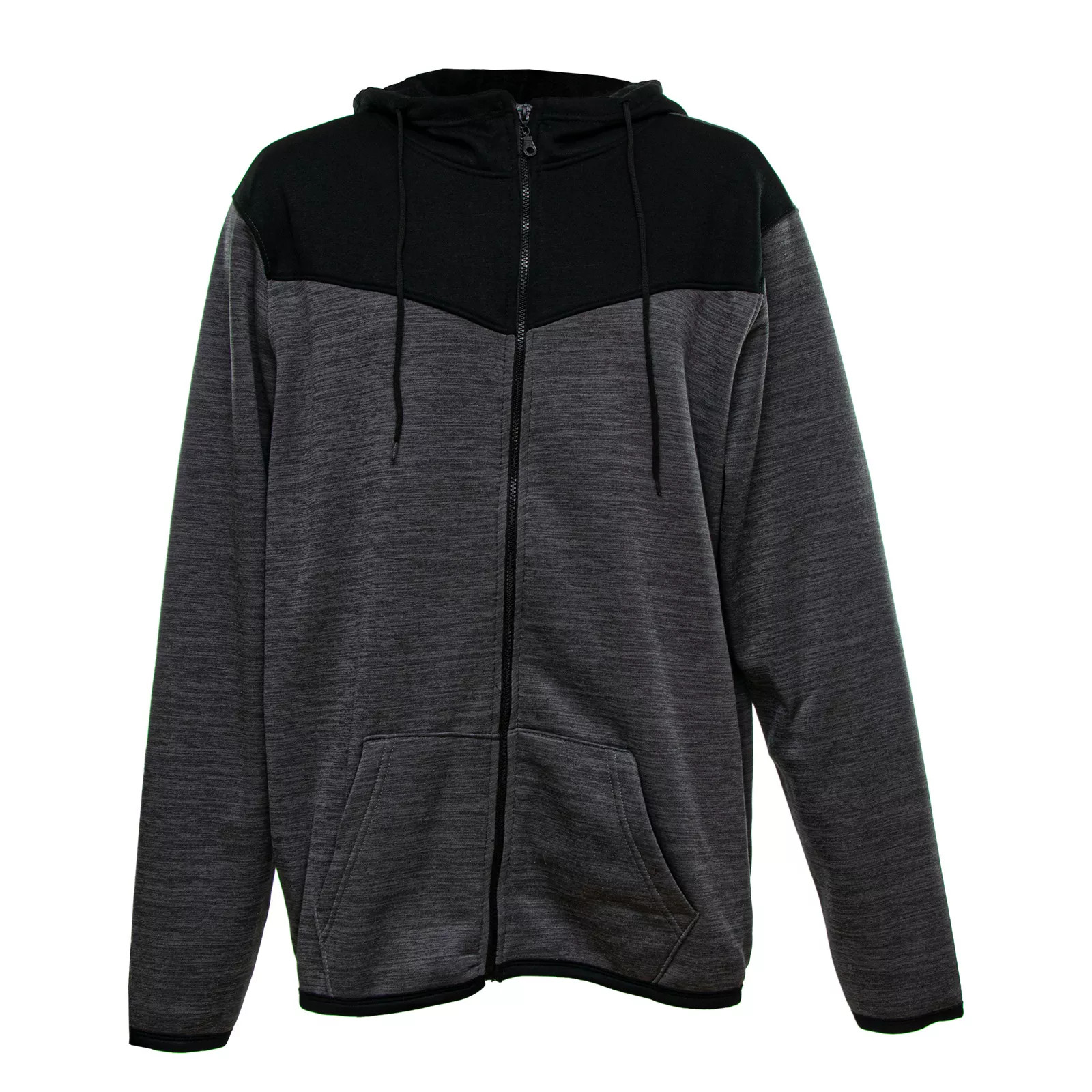 Woodland Creek Mens Full Zip Hoodie in BlackGrey 2XL 3790₽
