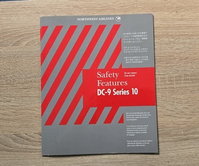 Northwest Airlines DC-9-10 Safety Card