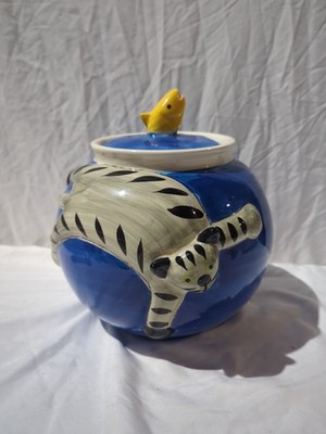 Keksdose Keksdose von Mark's und Spencer Vintage Katze & Fisch