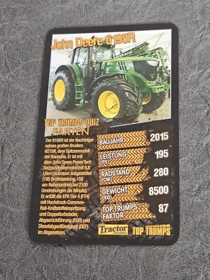 John Deere 6195R - Traktoren - Einzelkarte - Quartett  (10E)