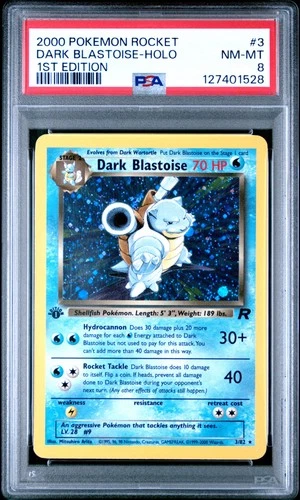 2000 POKEMON ROCKET 1ST ED #3 DARK BLASTOISE-HOLO PSA 8
