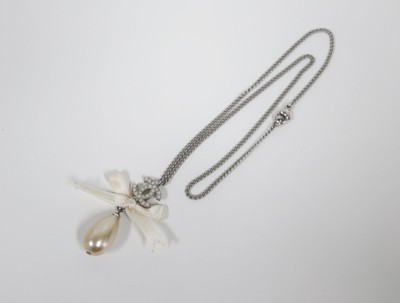 ○Chanel Coco Mark Drop Ribbon White 04A Necklace For Women | eBay