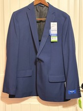 Haggar Smart Wash Repreve Suit Jacket 44R Slim Fit Navy Blue Blazer NWT