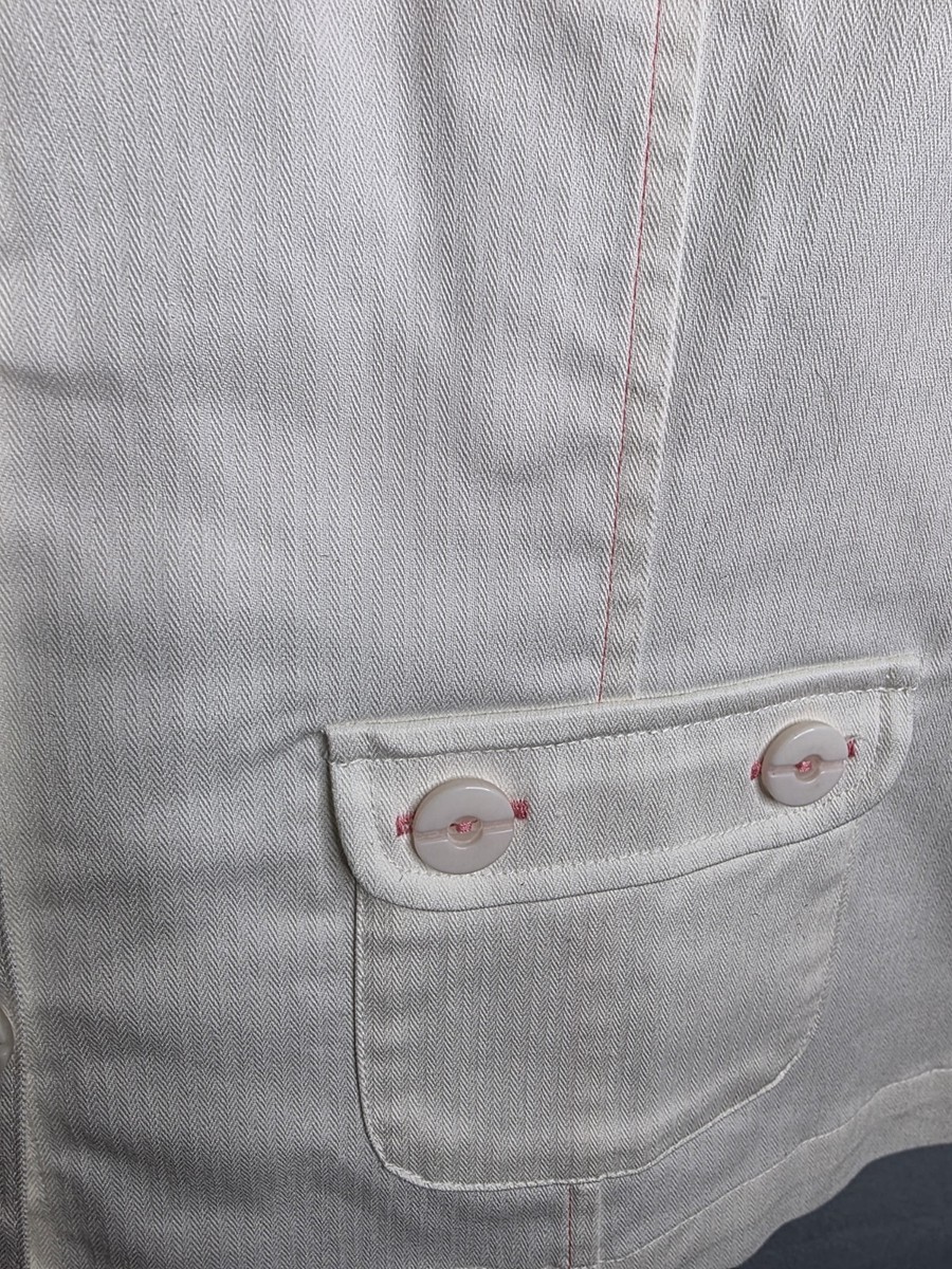 Christopher & Banks Vest Womens L White Pink Sleeveless Button Up New W Tags View 4