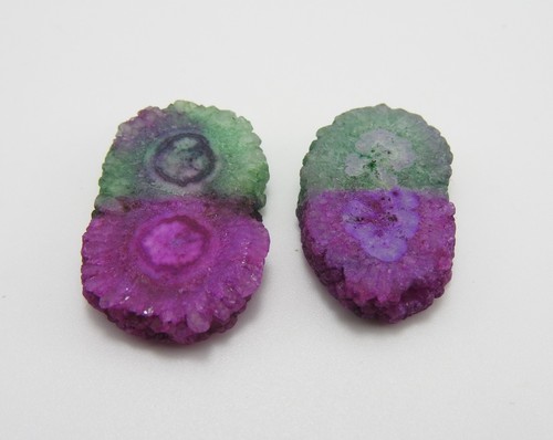 60.00 Cts 2 Pcs DIY Solar Quartz Slice Natural Gemstone 18X29X6 mm To 20X31X5 mm - Picture 3 of 8