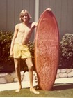 1970s Handsome Young Man Surfer Long Hair Surfboard California Snapshot Photo — photo 3